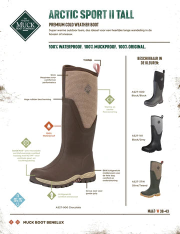 Muck Boot Arctic Sport II Tall W Chocolate / Beige