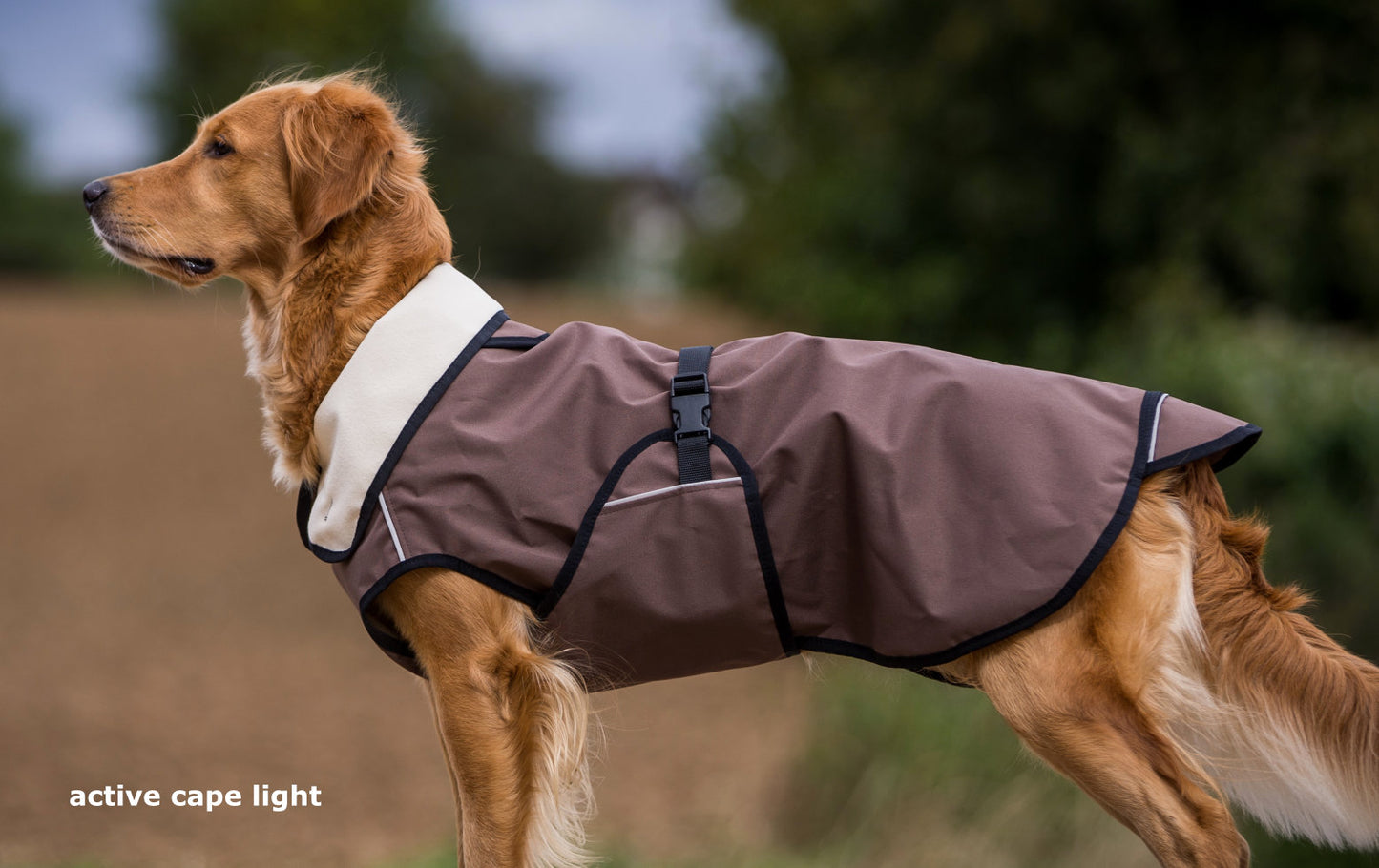 Active cape Light mocca op=op maat XL rug lengte 73 cm