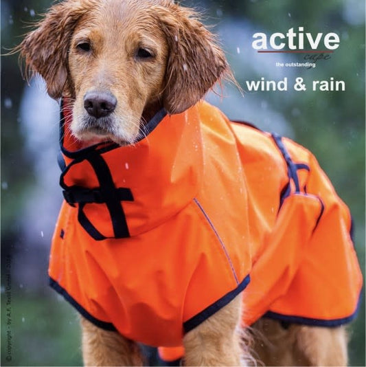 Active cape wind en regen Oranje maat M